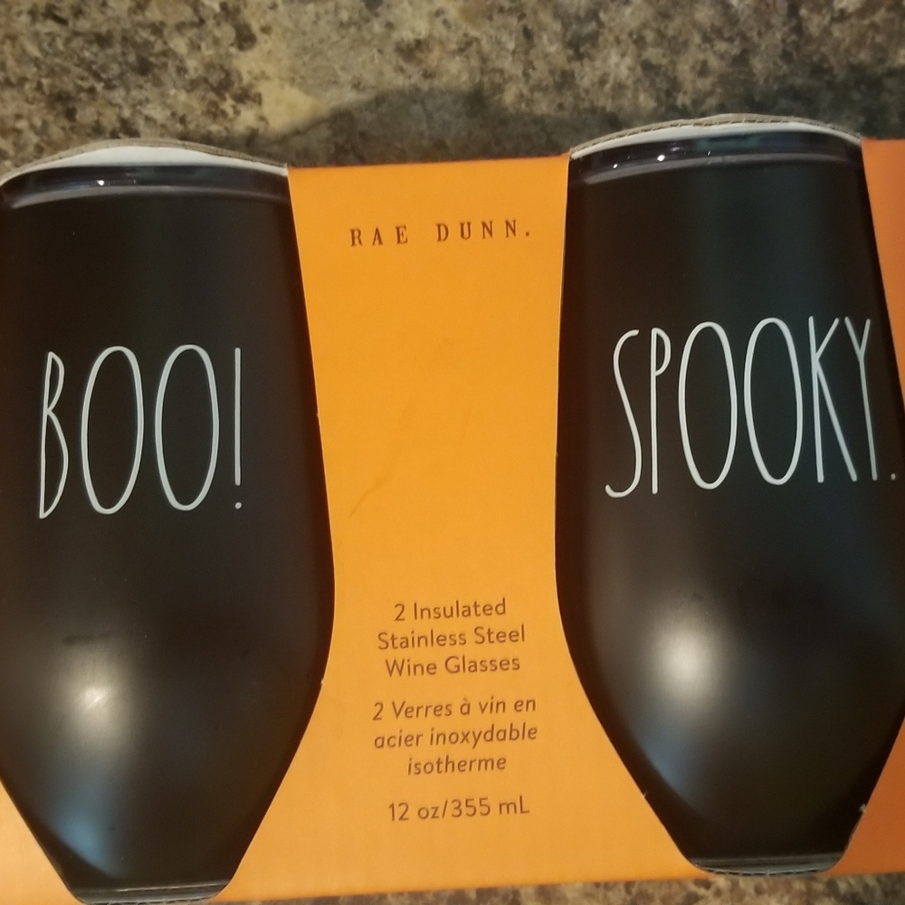 Rae Dunn Boo and Spooky tumbler set